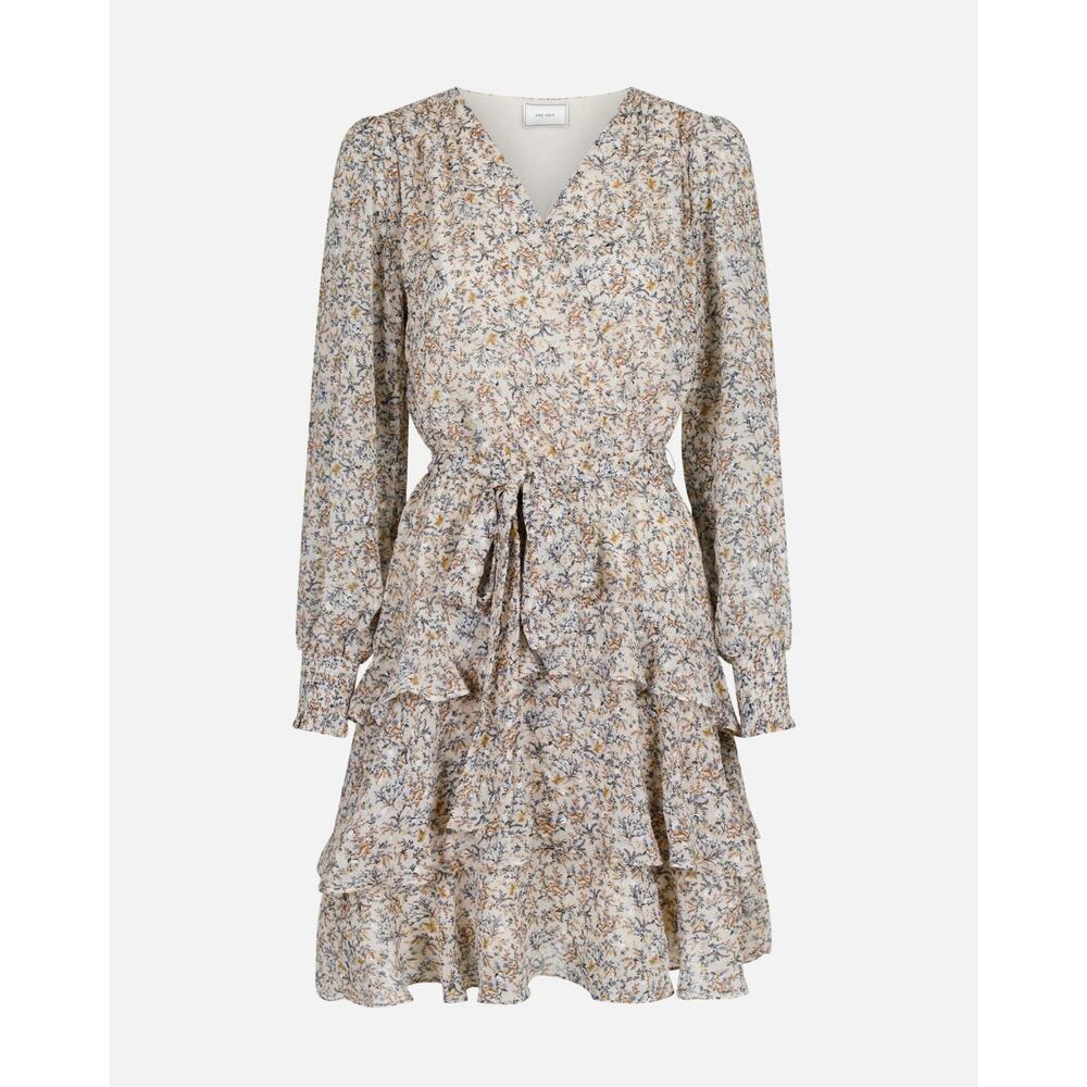 Neo Noir Floral Tiered Boho Dennie Dress